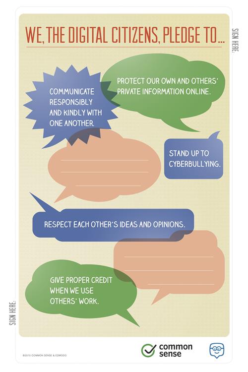 As digital citizens we pledge to... 